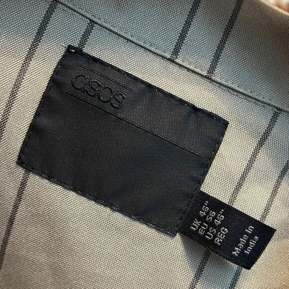 New ASOS Smart Track Lightweight Full Zip Grey Stripe Bomber Jacket size 2XL - Picture 4 of 6